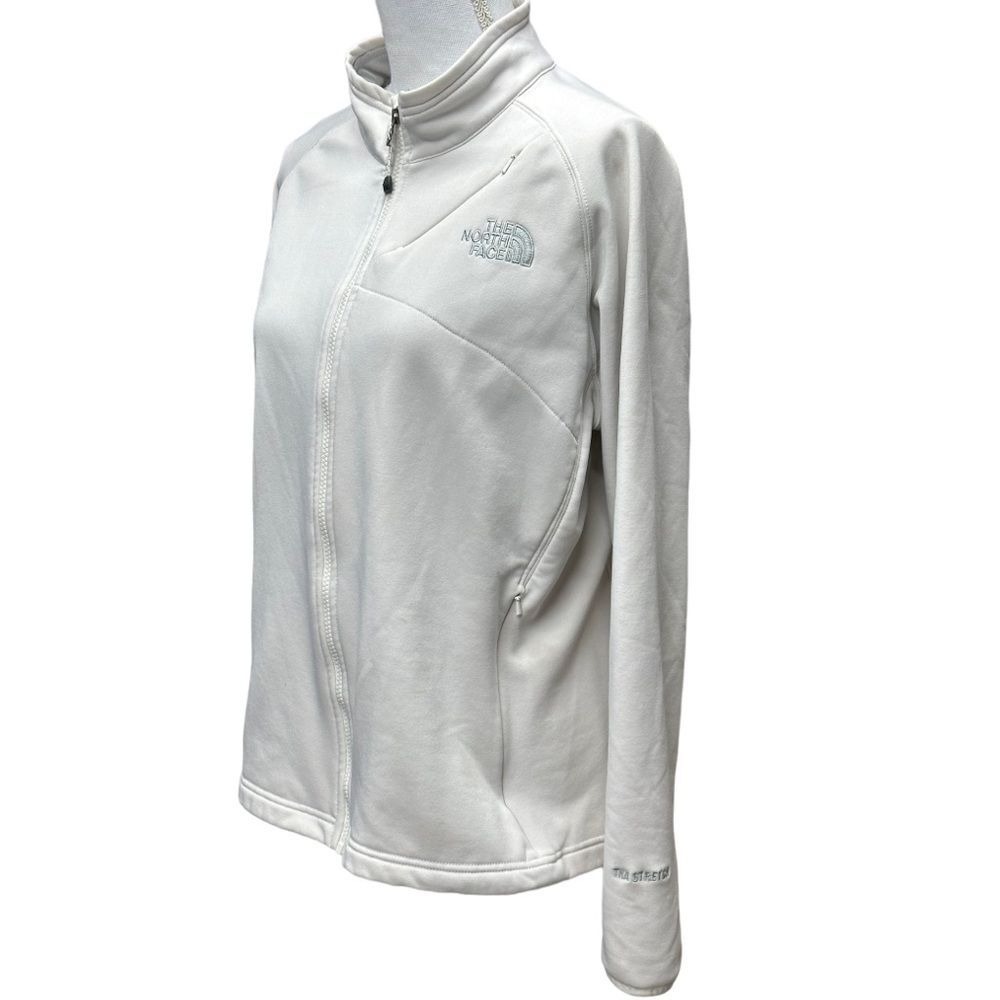 The North Face TKA Stretch‎ Zip 3 Pocket Cream Jacket Size L - Picture 4 of 16